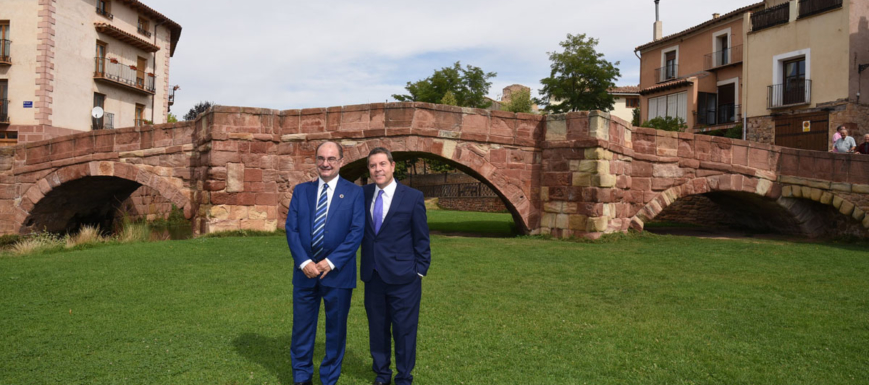 Emiliano García-Page y Javier Lambán han estado juntos hoy en Molina de Aragón.