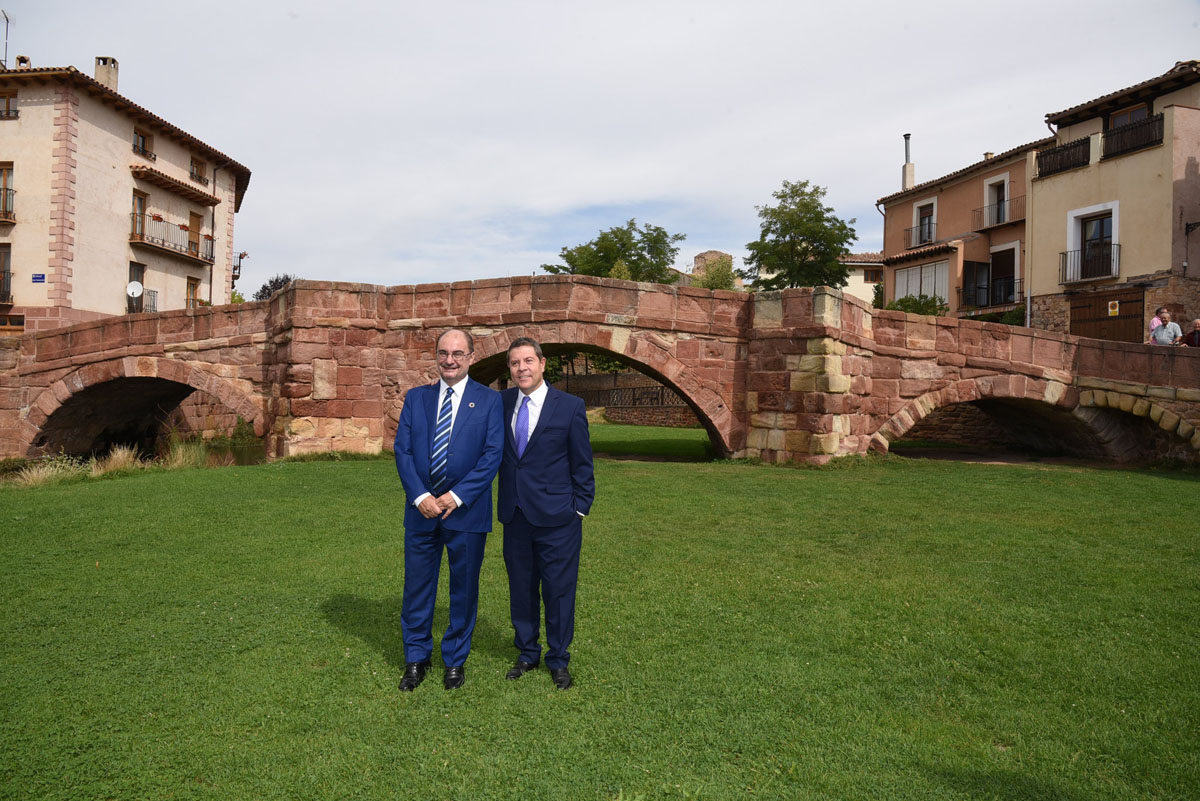 Emiliano García-Page y Javier Lambán han estado juntos hoy en Molina de Aragón.