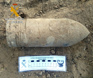 Proyectil desactivado por los Tedax en la provincia de Albacete