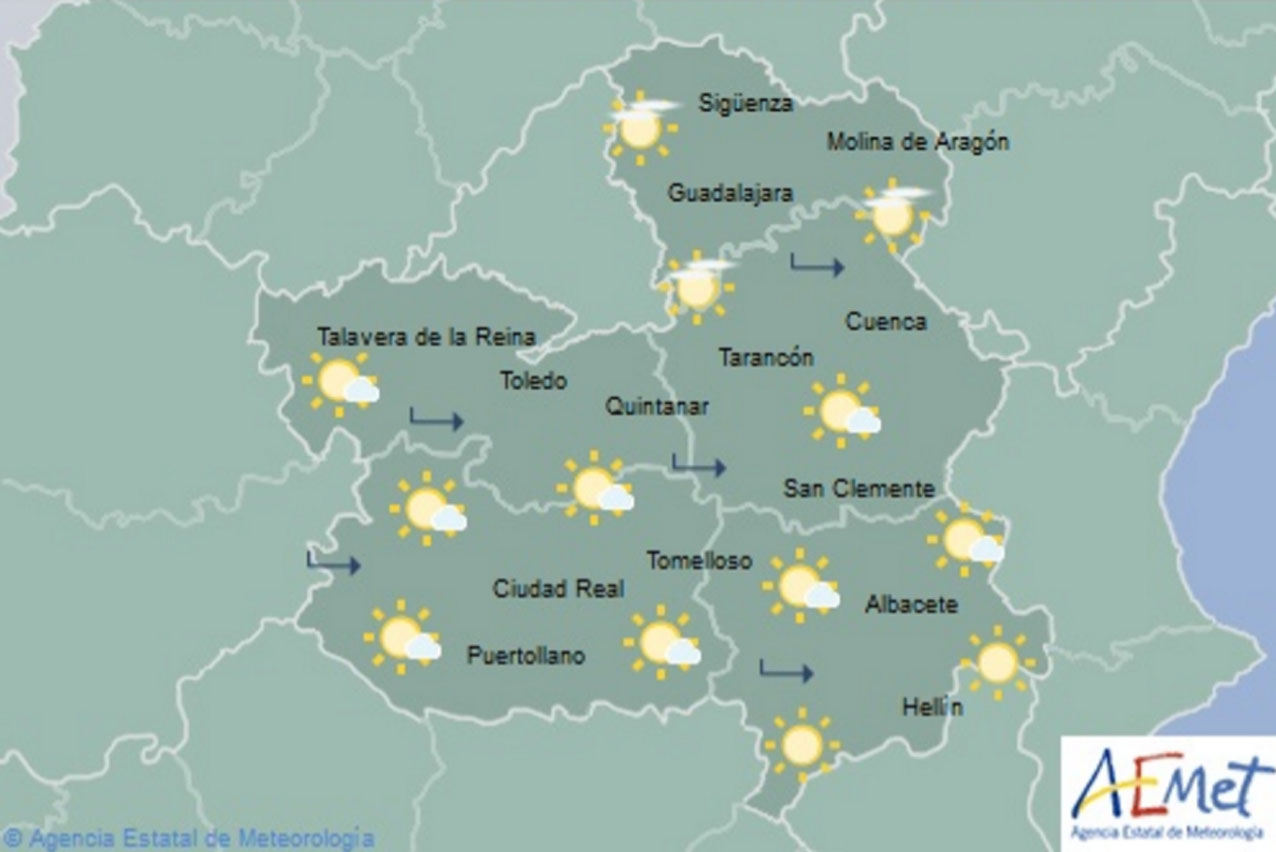 castilla-la mancha Previsión meteorológica de Aemet para hoy, miércoles 25.