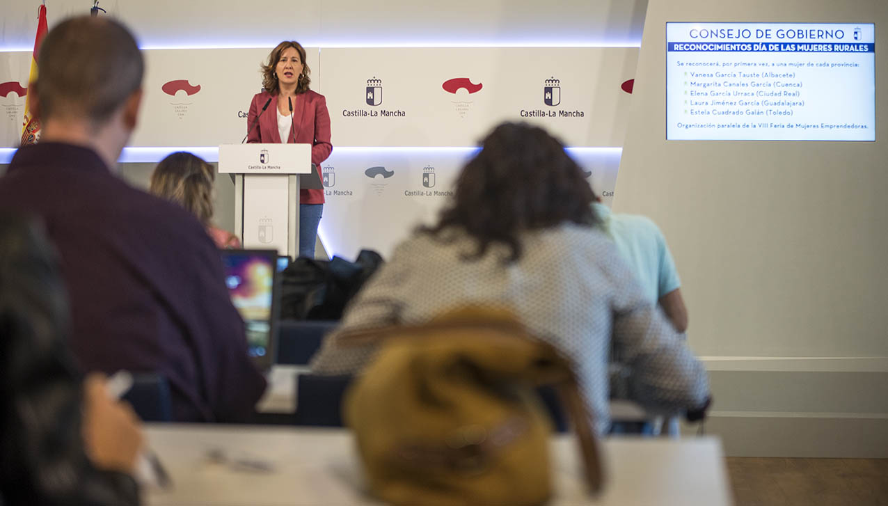 mujer rural La consejera portavoz del Gobierno de Castilla-La Mancha, Blanca Fernández.