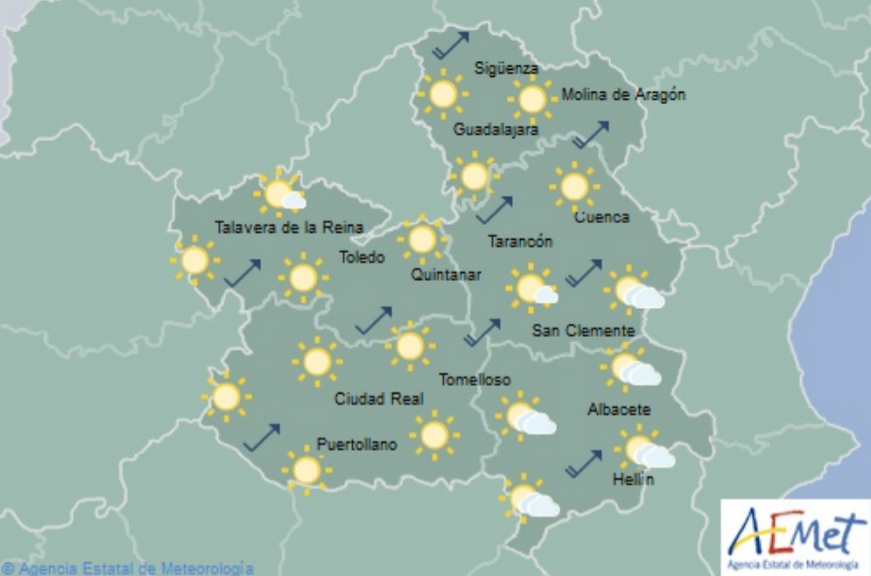 Mapa predictivo de la Aemet.