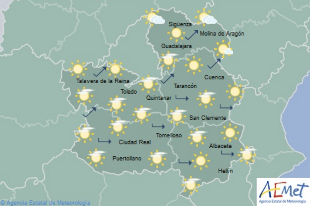 Mapa predictivo de la Aemet.