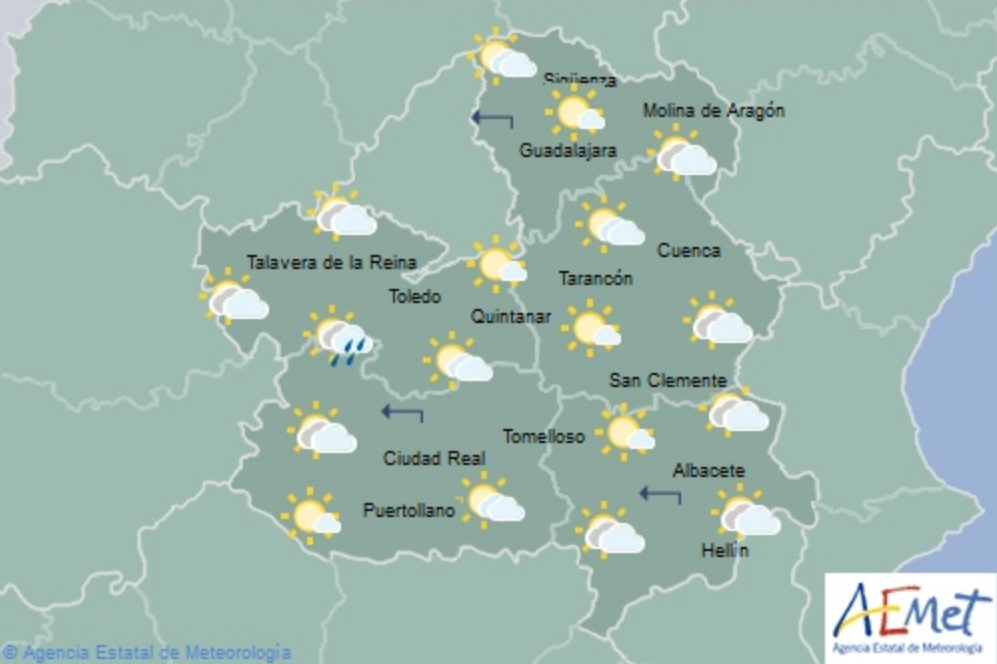 Mapa predictivo de la Aemet.