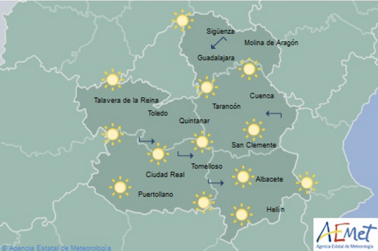 temperaturas Previsiones de Aemet para hoy, miércoles 9.