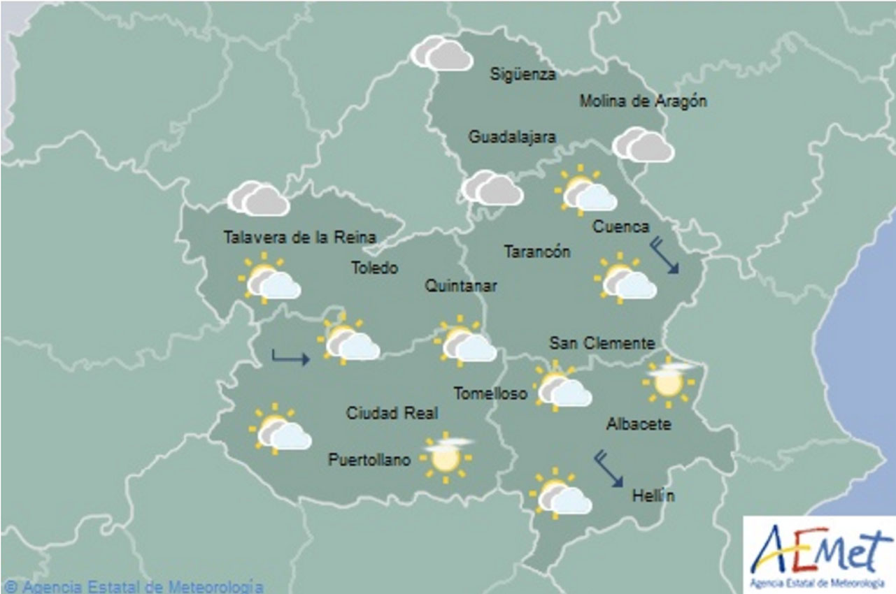 guadalajara Previsiones de Aemet para hoy, miércoles 30.