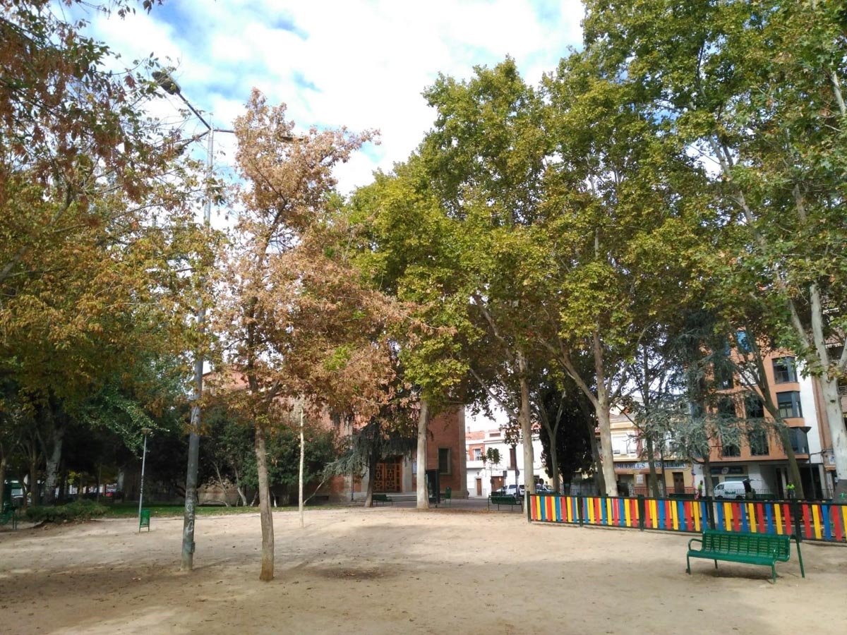 Parque deTalavera, árboles, zona verde