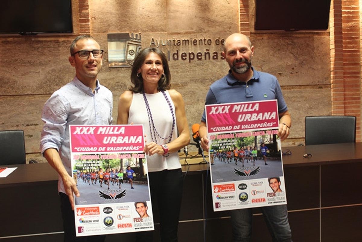 Presentación de la XIII Milla Urbana "Ciudad de Valdepeñas, en la que corre Sonia Labrado