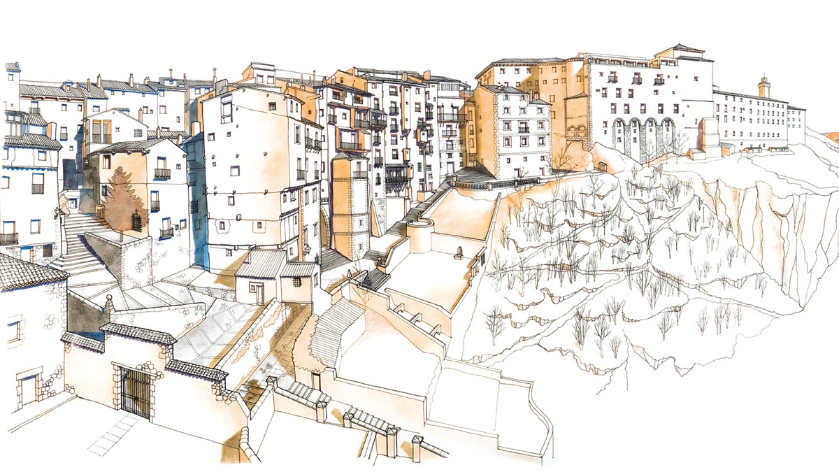 Hacer bien Comienzo favorito La ciudad de Cuenca plasmada en los dibujos de "La memoria del dibujante" -  ENCLM