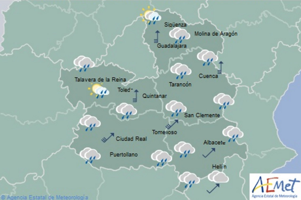 alerta Previsiones de Aemet para hoy, lunes 14.