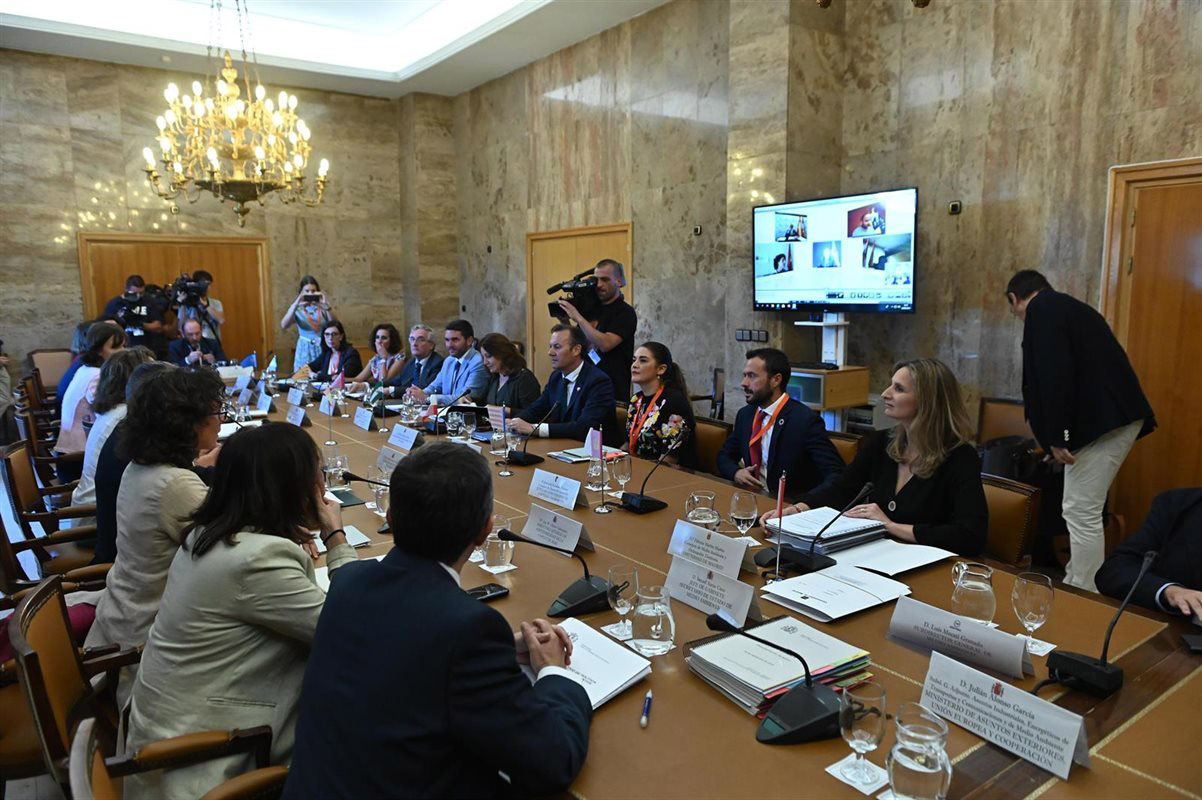 El consejero de Desarrollo Sostenible durante la Conferencia Sectorial de Medio Ambiente.