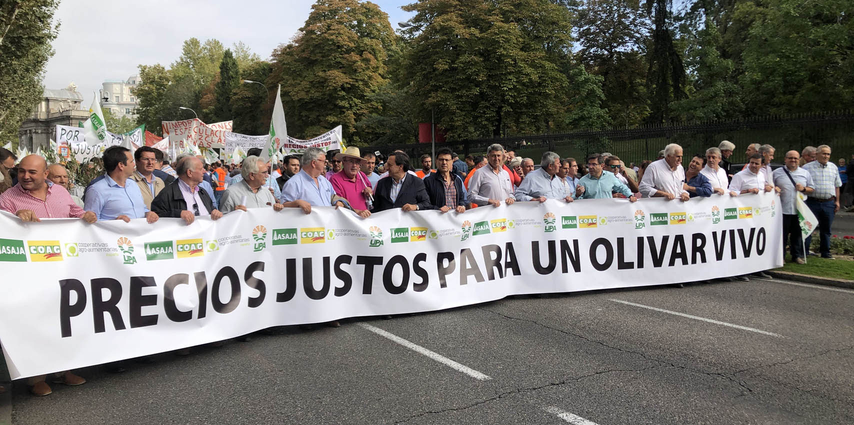 Miles de olivareros se han manifestado en Madrid.