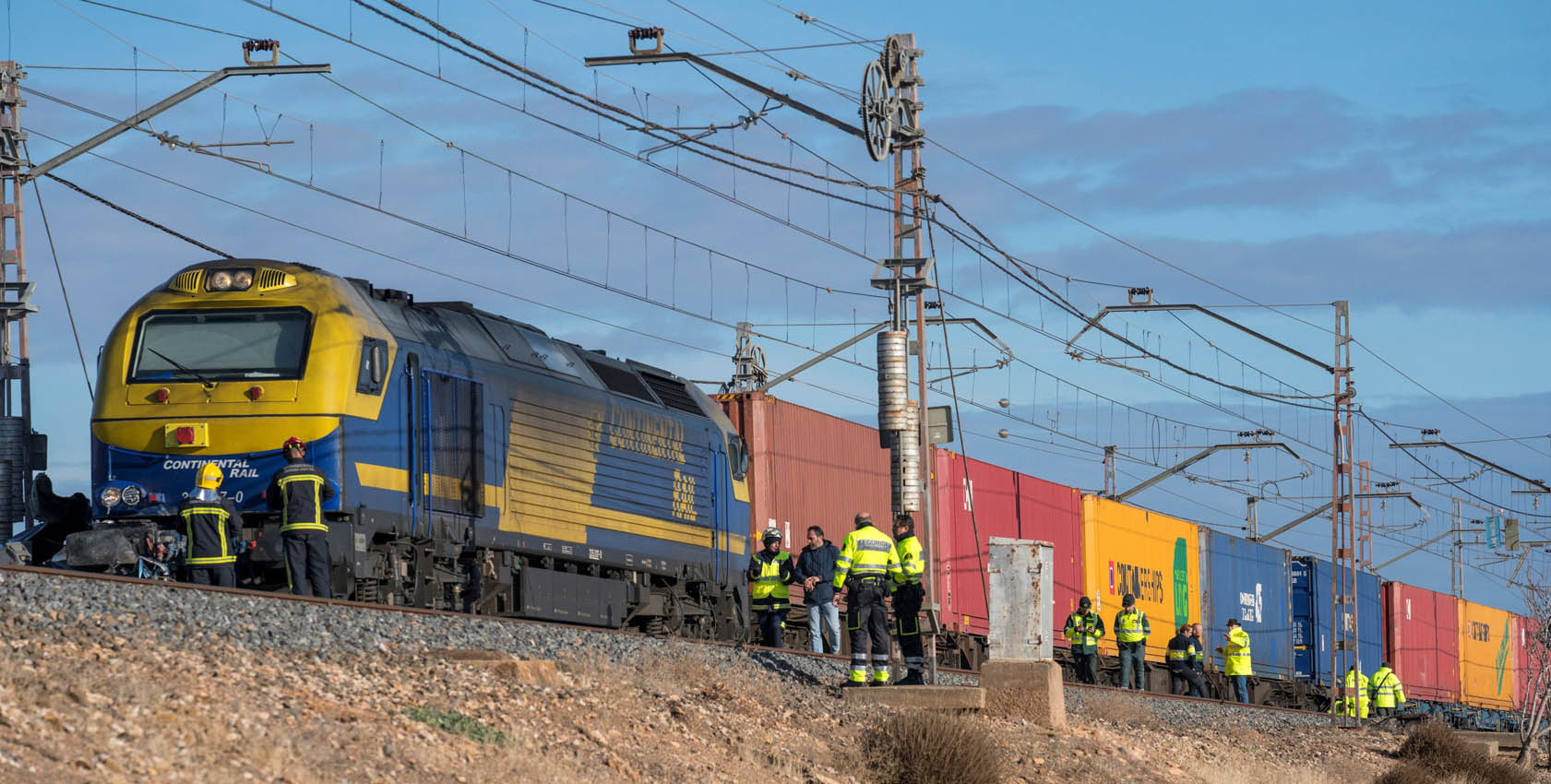 Imagen del tren accidentado.