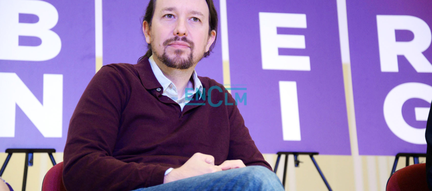 Pablo Iglesias, en una imagen de archivo, en una visita a Toledo. Foto: Rebeca Arango.