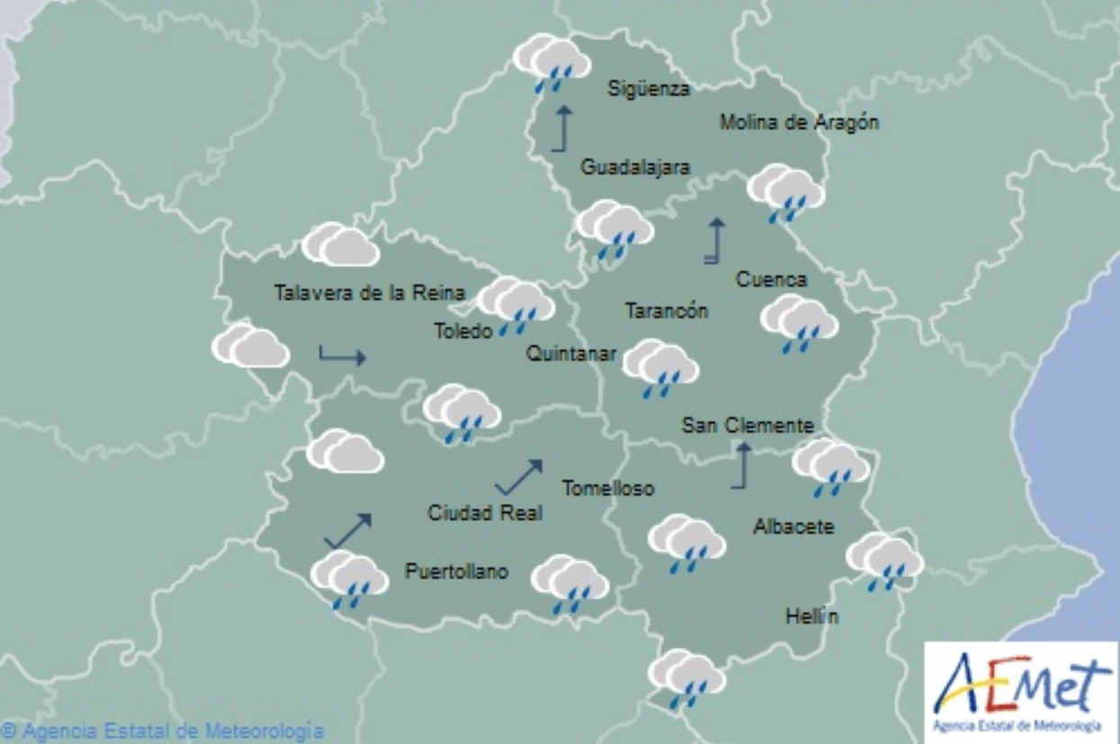 Mapa predictivo de la Aemet.