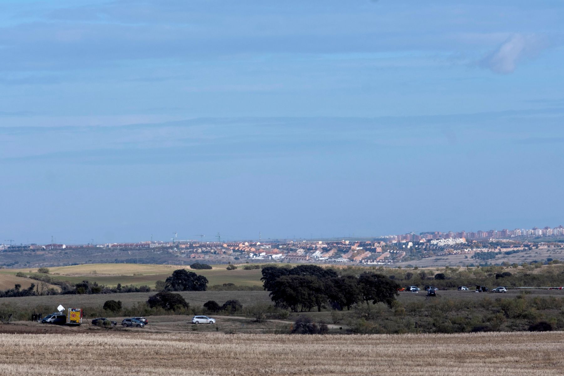 Zona donde ha caído la aeronave. Foto: EFE/Ángeles Visdómine.