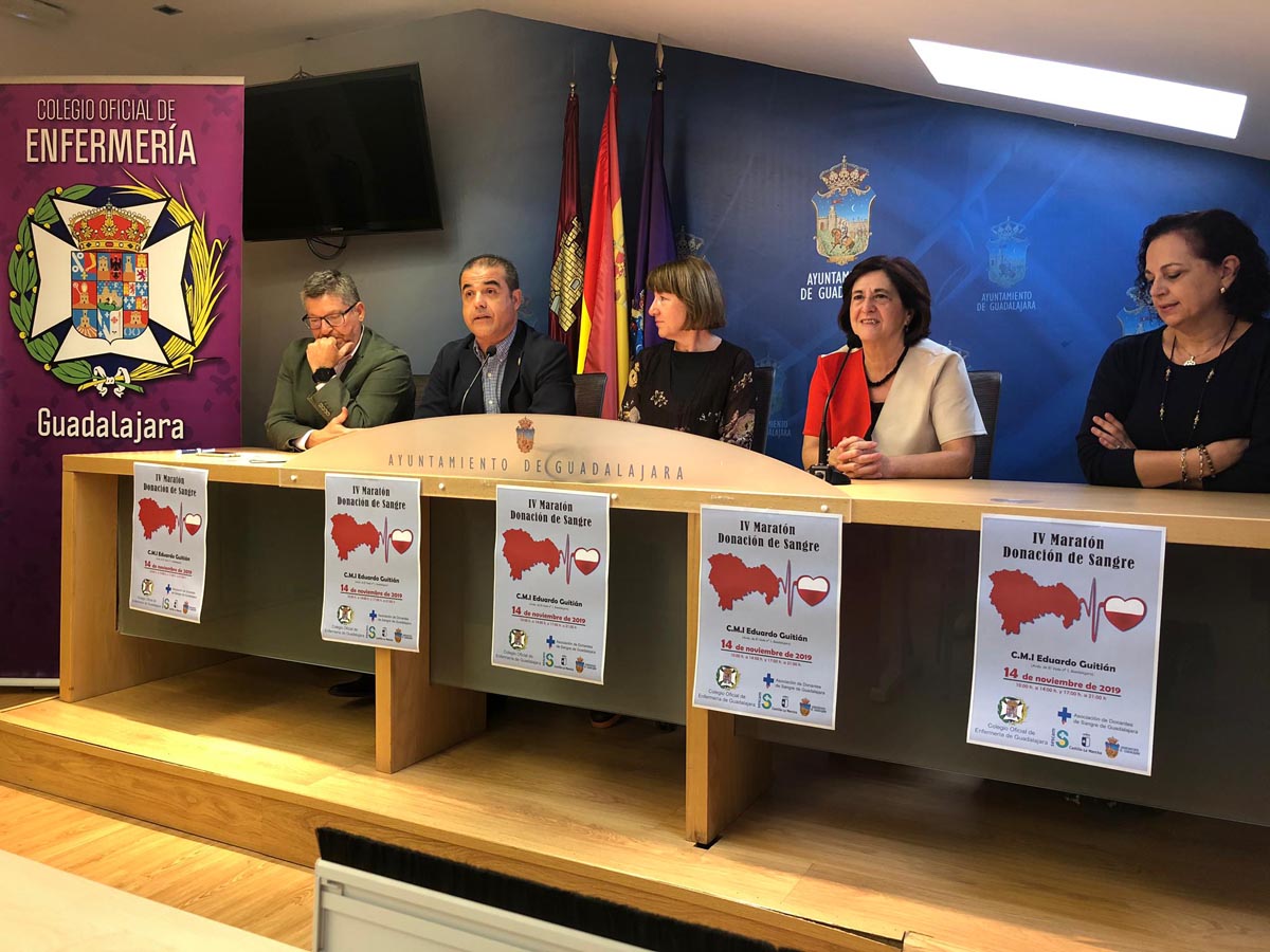 Rueda de prensa donde se informó del IV Maratón de Sangre de Guadalajara