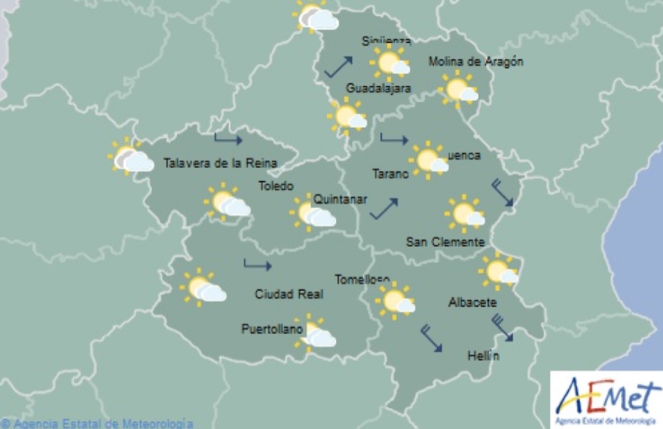 temperaturas Previsiones de Aemet para hoy, domingo 24.