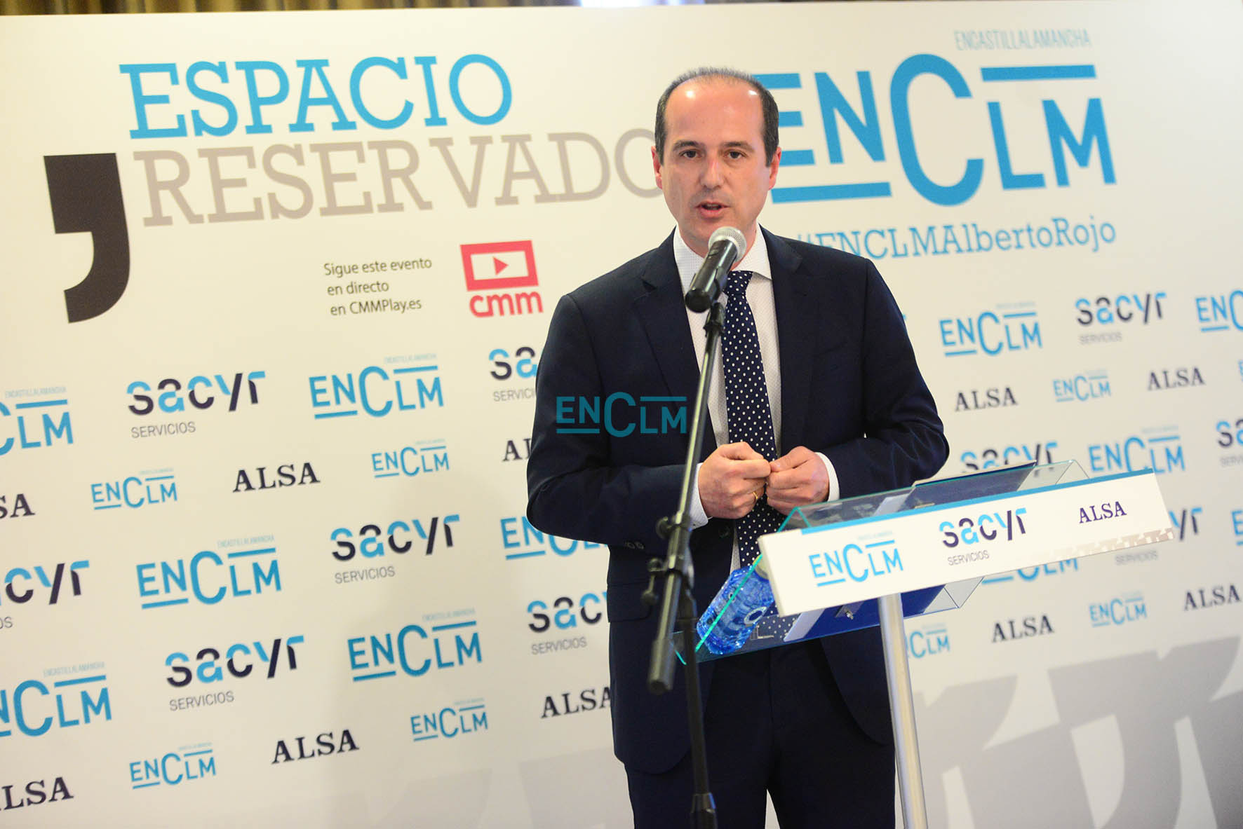 Alberto Rojo, alcalde de Guadalajara, durante el desayuno informativo con ENCLM en diciembre de 2019.