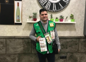 El vendedor de la ONCE Jorge Juan Buendía.