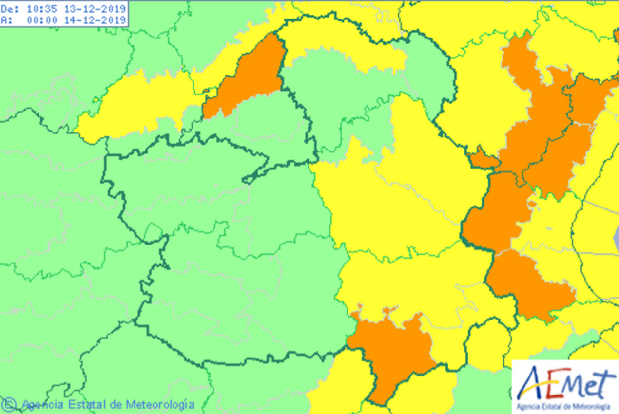 Avisos de Aemet para hoy, viernes 13.