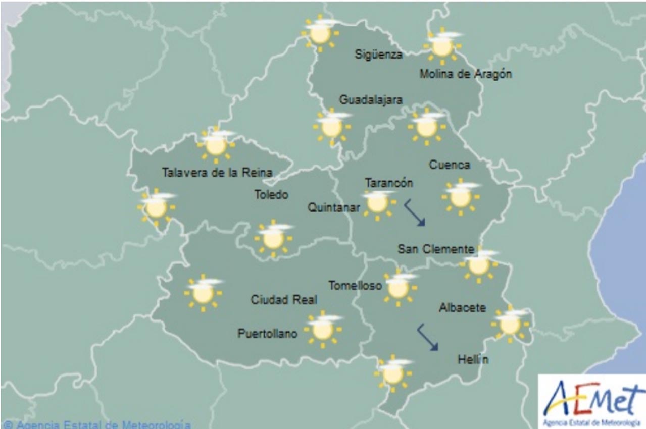 Previsiones de Aemet para hoy, lunes 23 de diciembre.