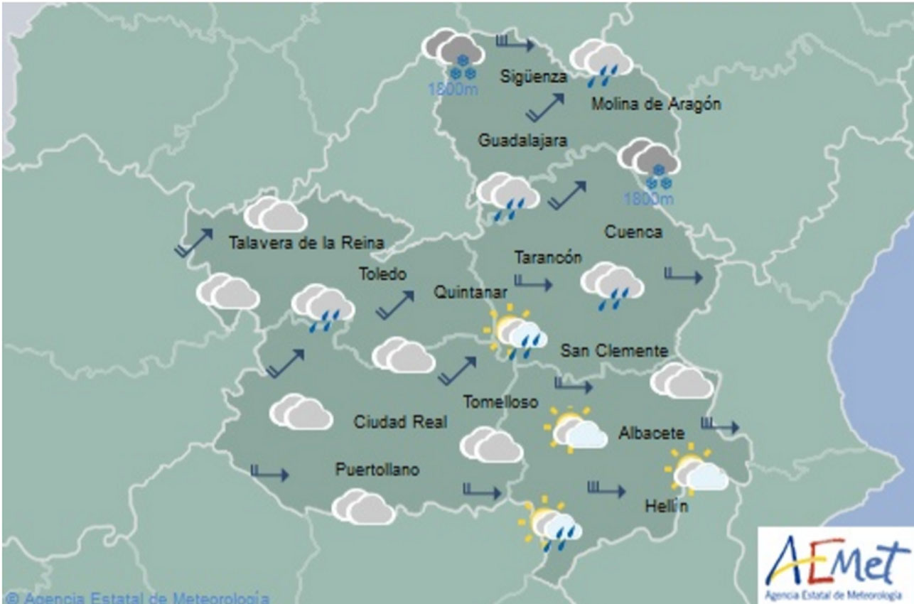 temperaturas Previsiones de Aemet para hoy, jueves 12.