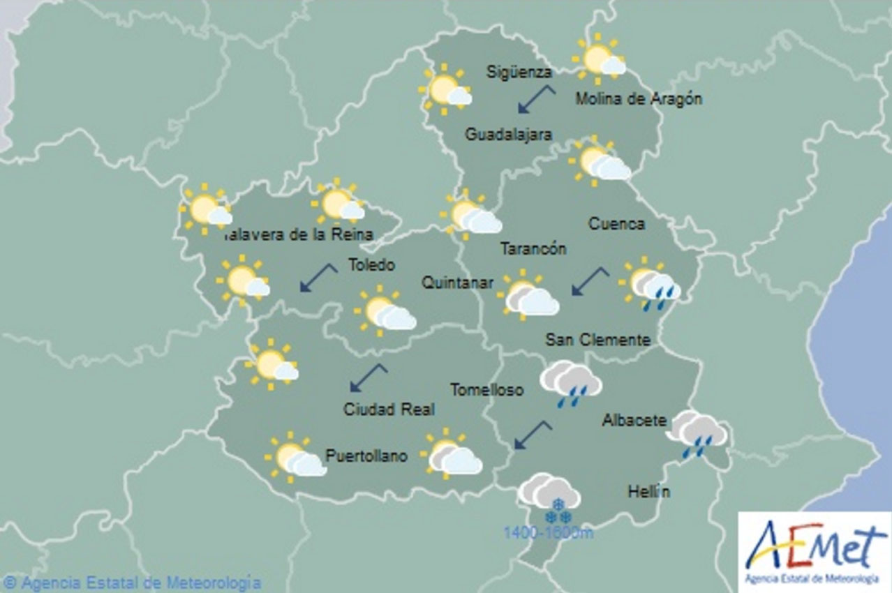 Previsiones de la Aemet para hoy, martes 3 de noviembre.