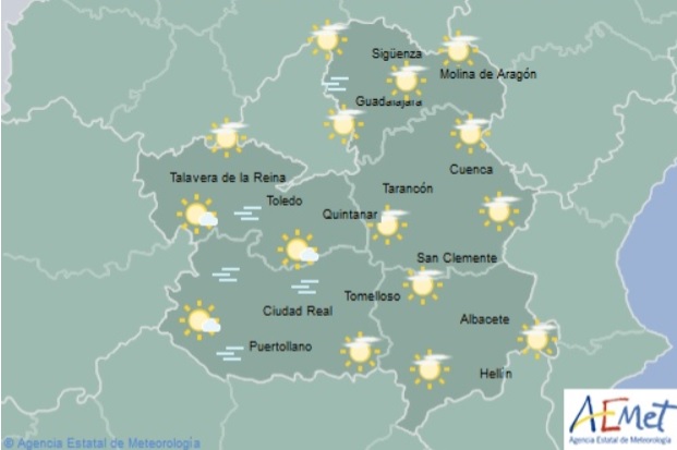 Previsiones de Aemet para hoy, martes 24.