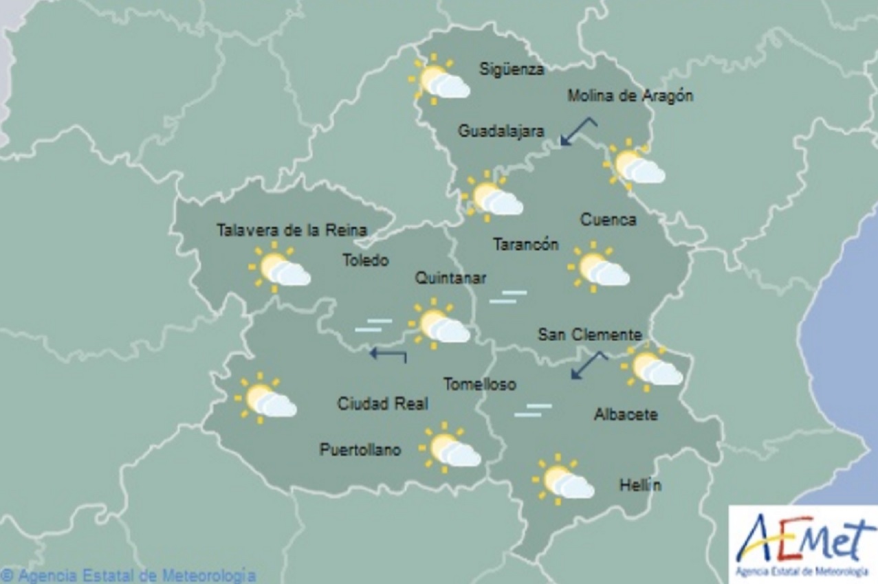 el tiempo en clm puente Previsiones de Aemet para hoy, 6 de diciembre.