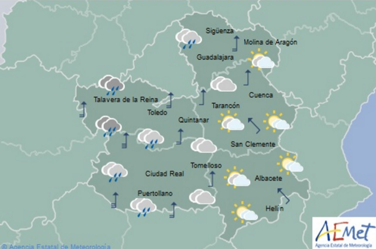 Previsiones de Aemet para hoy, lunes 16.