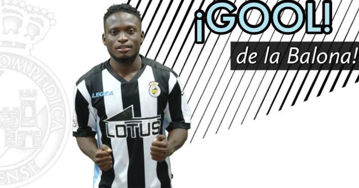 Koroma, autor del gol de la victoria de la RB Linense contra el Villarrobledo