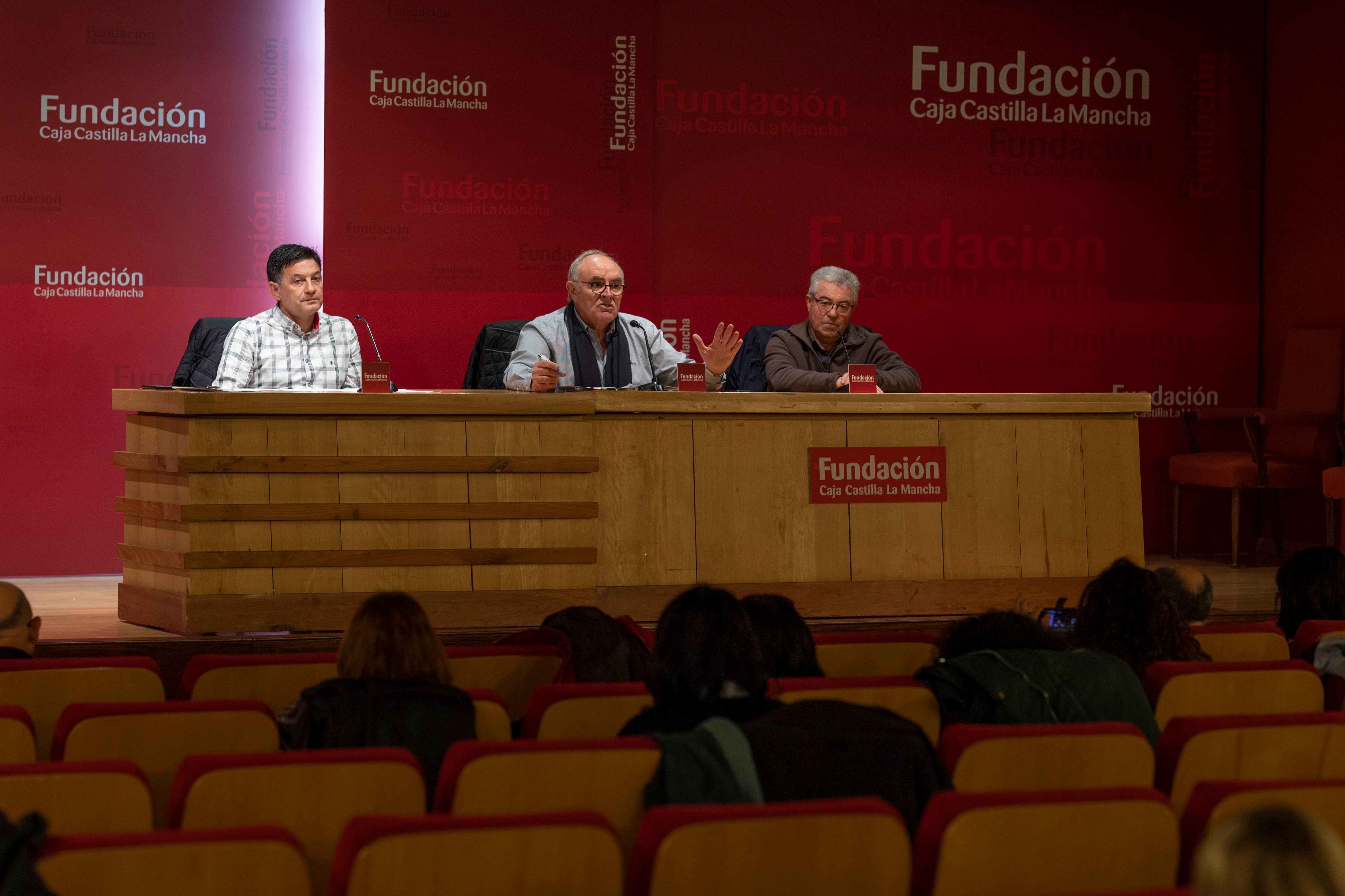 Julián Morcillo, José María Fresneda y Ángel Gálvez, de UPA, Asaja y COAG.