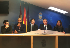 Rueda de prensa convocada de urgencia por el PP de Guadalajara.