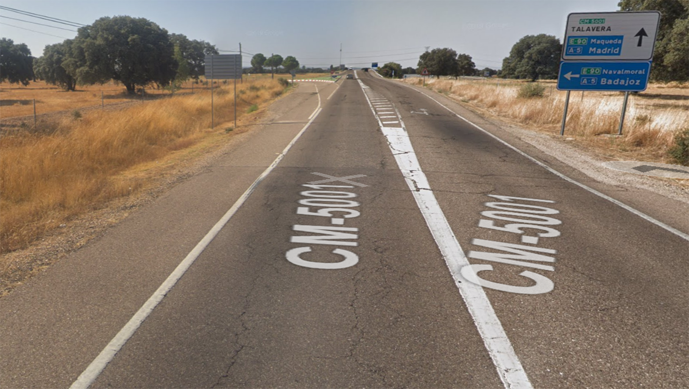 La colisión por alcance entre los dos vehículos se ha producido en la CM-5001, en el término municipal de Pepino.