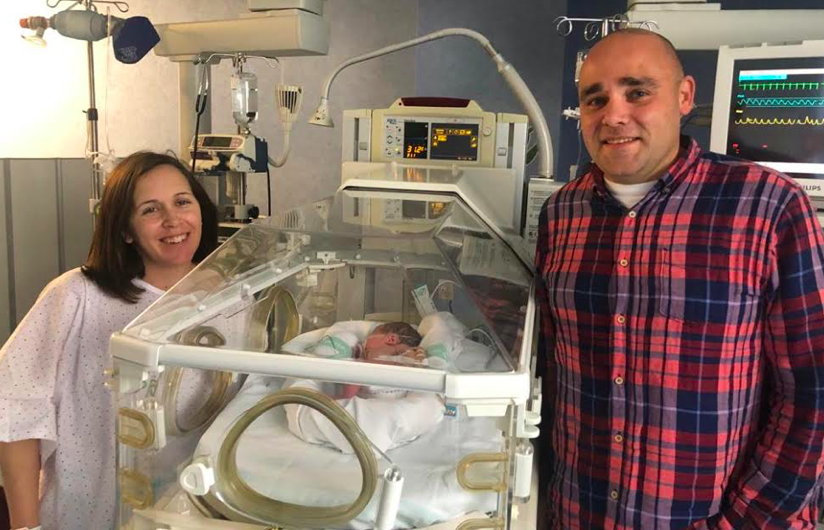 Gonzalo, primer bebé nacido en Castilla-La Mancha en 2020. Sus padres viven en Camuñas (Toledo).