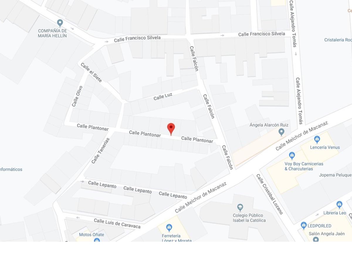 Calle donde hubo un incendio en una casa de Hellín