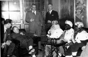 Fotografía de 1961 de la recepción del alcalde de Toledo a los Reyes Magos.