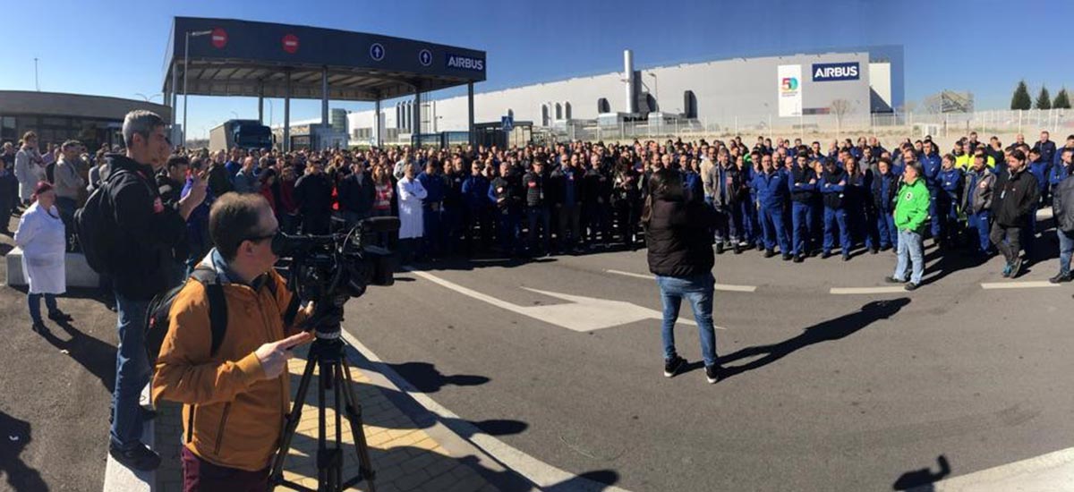 La movilización sindical en Airbus Illescas