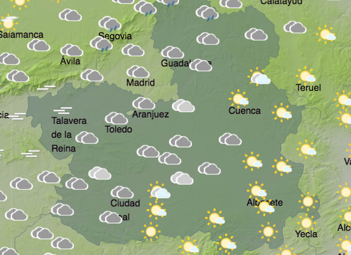 Previsiones de Aemet para hoy, lunes 17. temperaturas