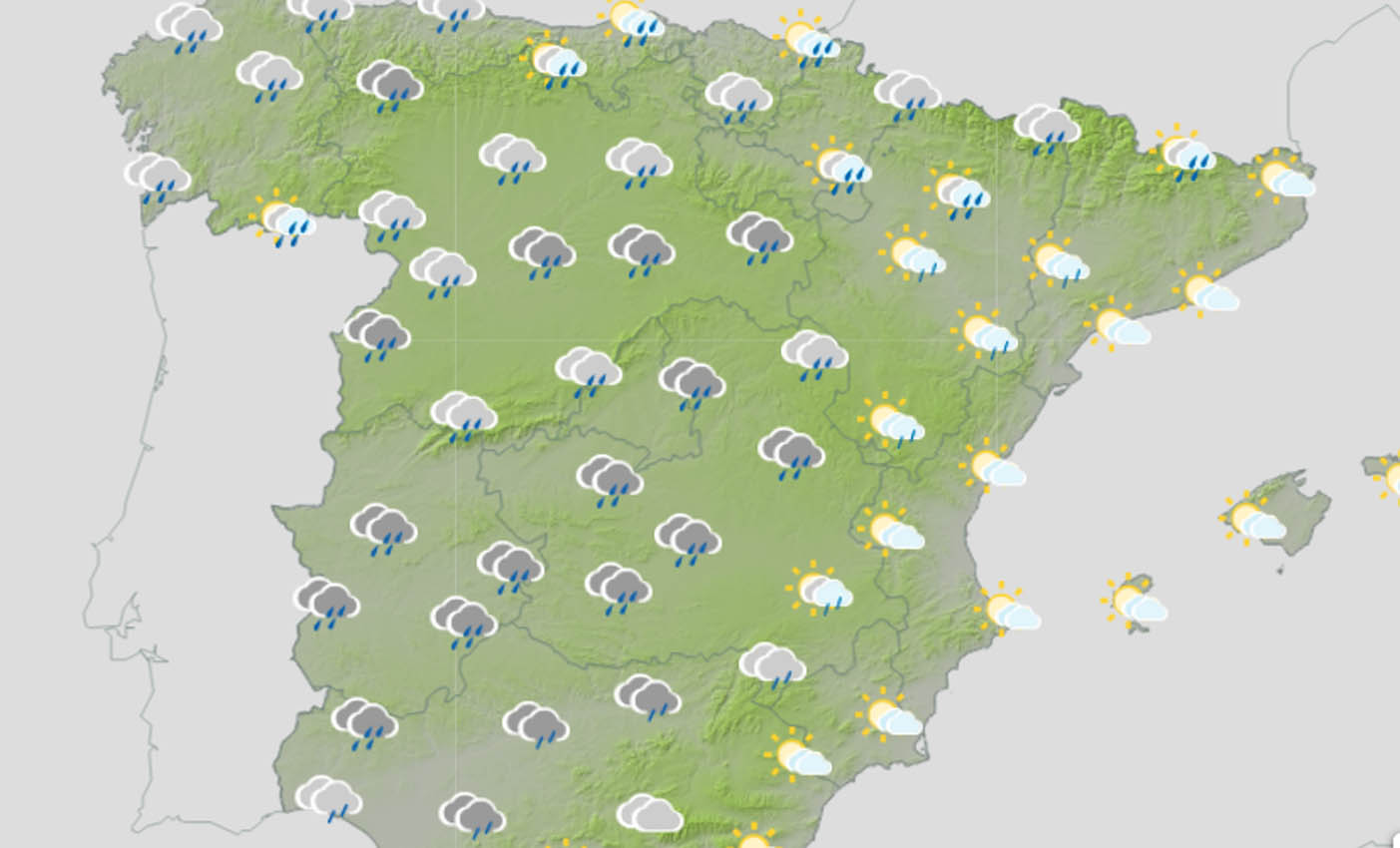 Previsiones de Aemet para el domingo 1.