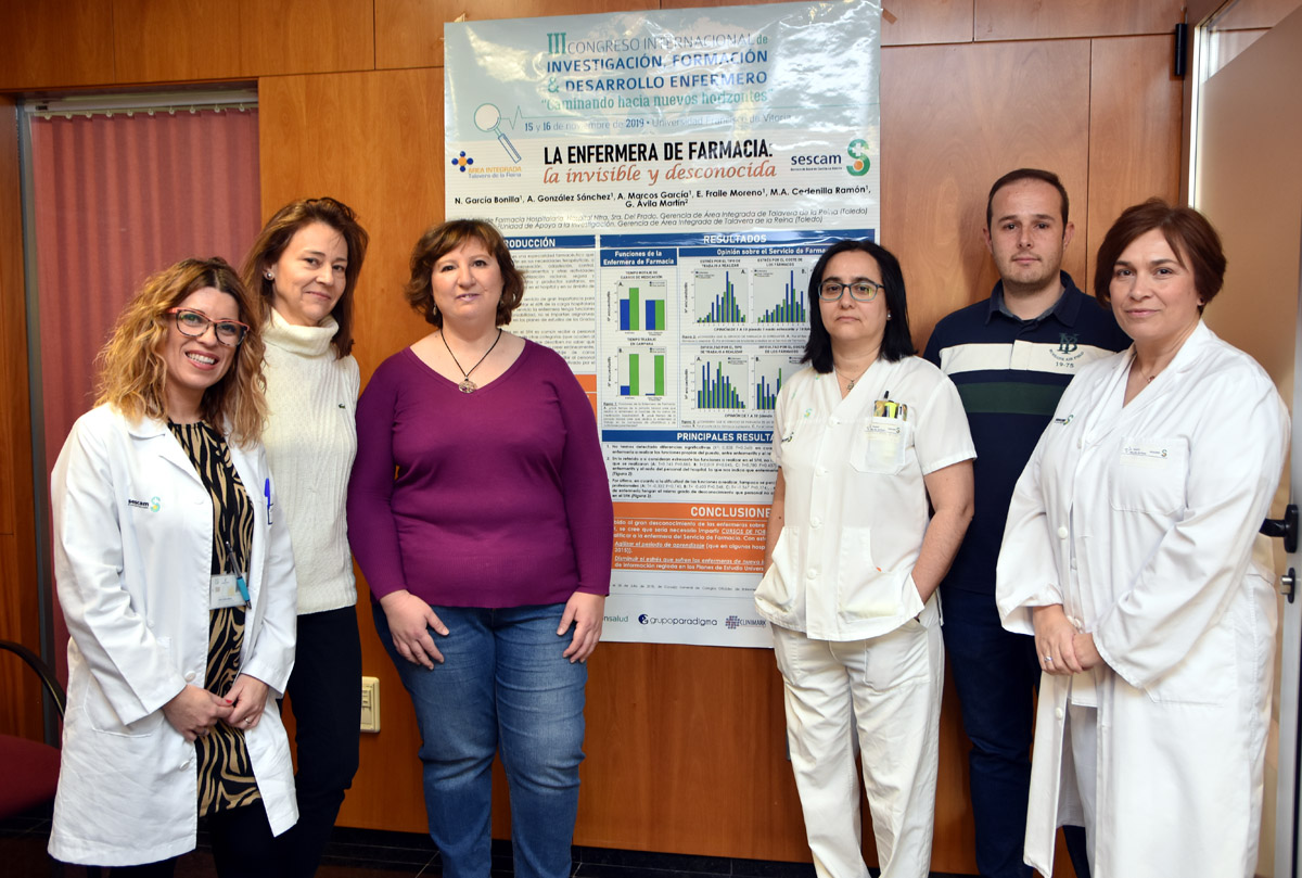 Enfermeras premiadas del Servicio de Farmacia del Hospital de Talavera.