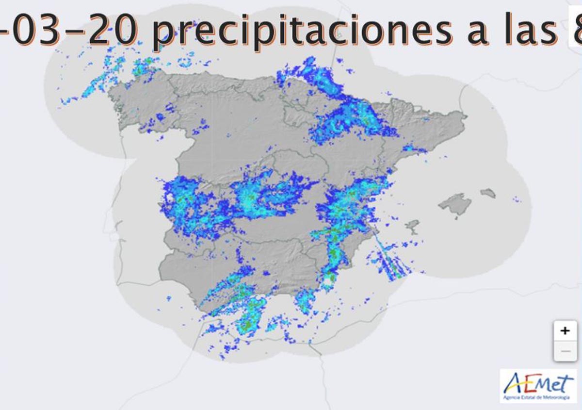 Lluvias y aviso amarillo en Castilla-La Mancha hoy martes
