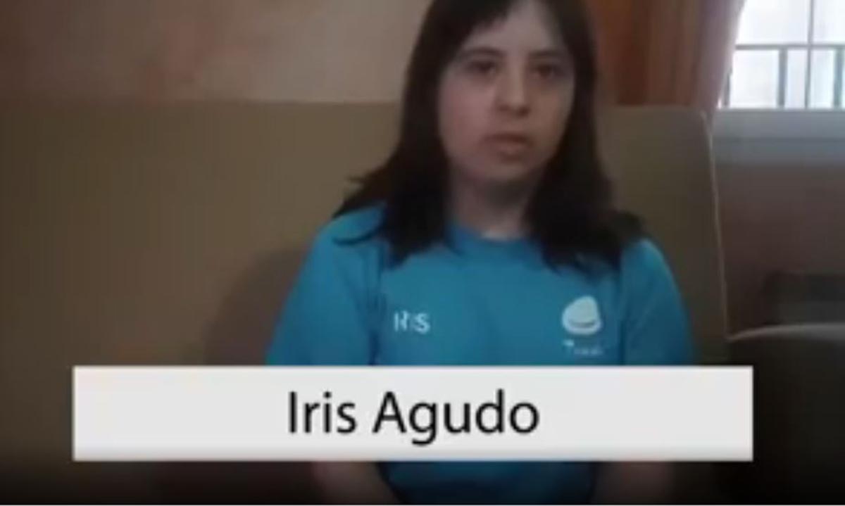 Iris Agudo, animando a quedarse en casa