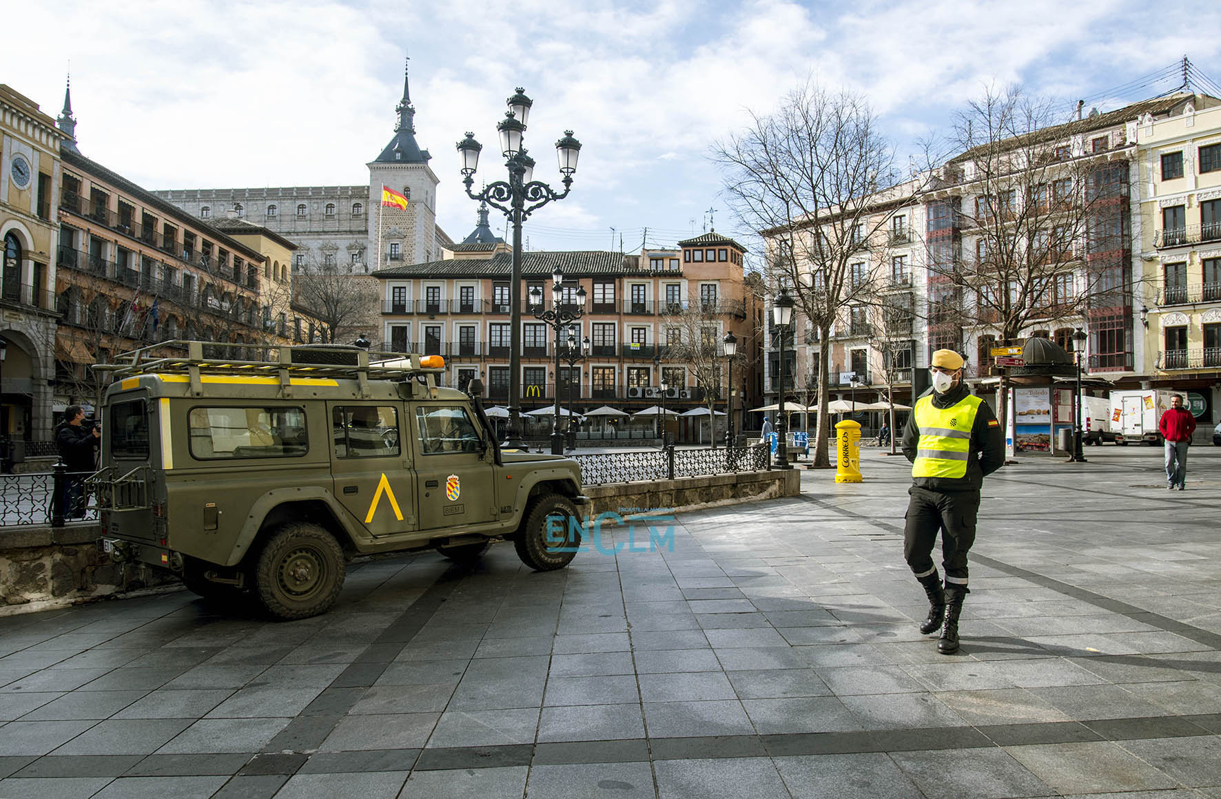 Toledo, donde cayó mucho el número de transeúntes