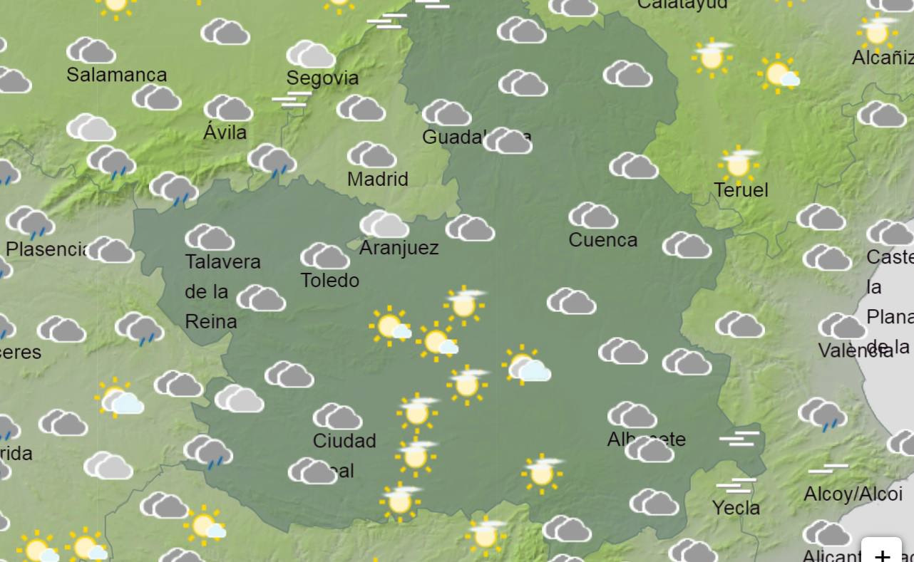 Previsiones de Aemet para hoy viernes en CLM.