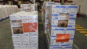Los palés de material han salido hoy de la fábrica de Sonseca.