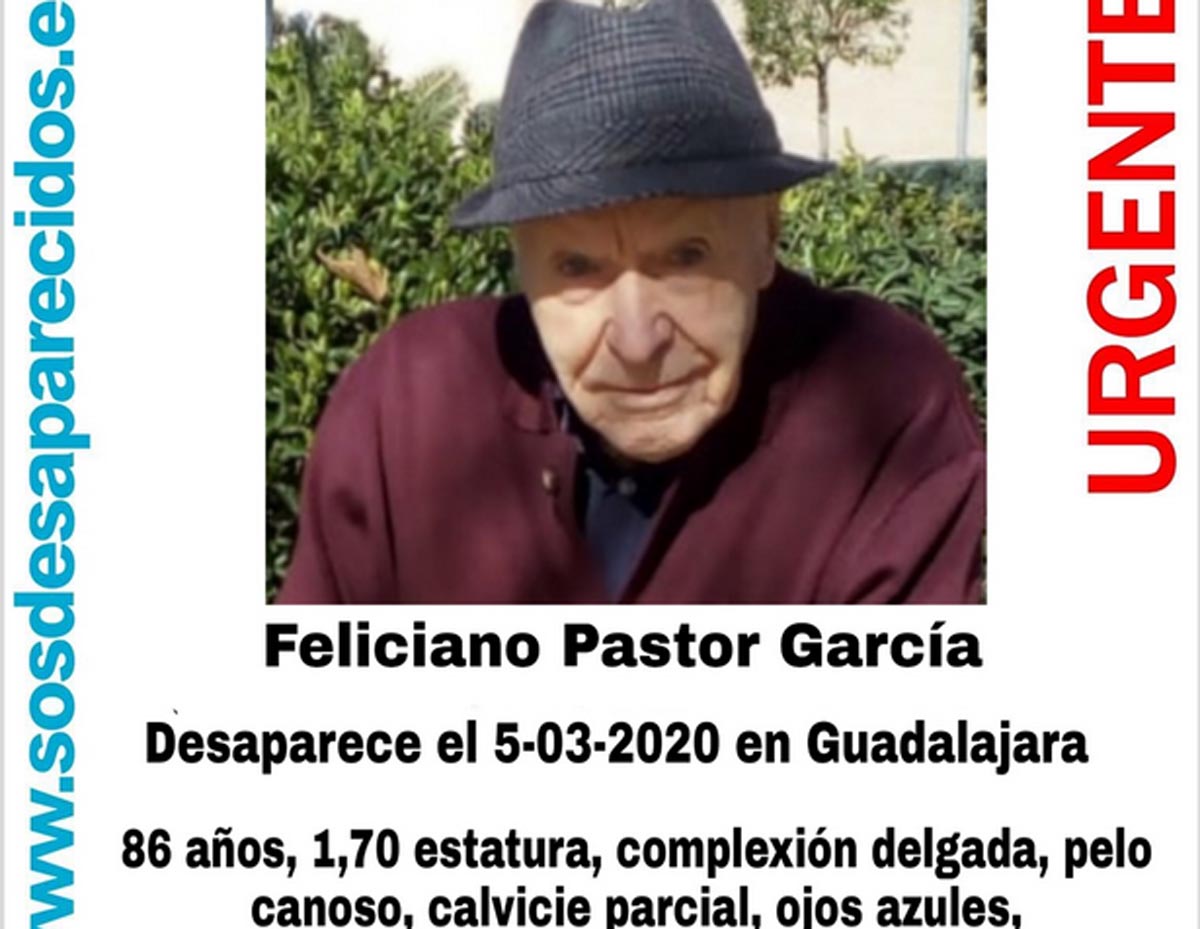 Feliciano ha sido hallado en buen estado a las afueras de Guadalajara