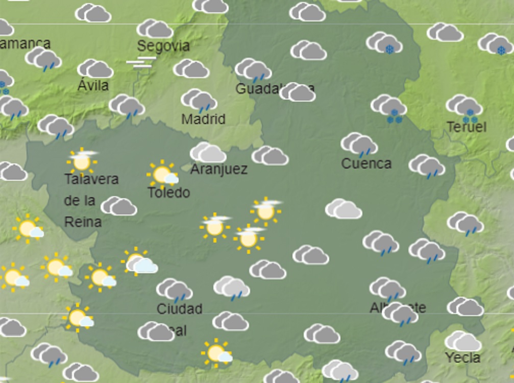 Previsiones de Aemet para hoy, lunes 30 de marzo.