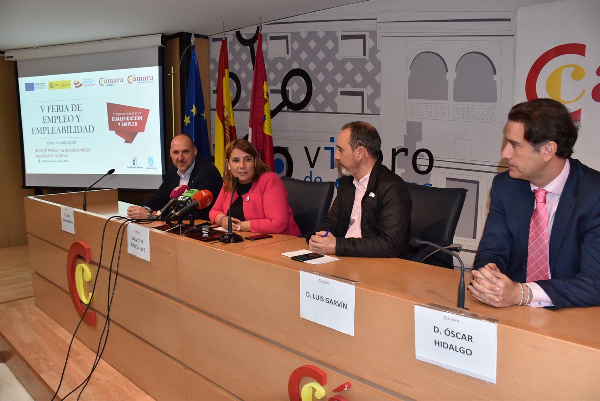 Tita García Élez ha asistido a la presentación de la Feria del Empleo y el Emprendimiento de Talavera